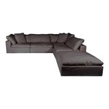 Clay Dream Wood Light Grey Modular Sectional Modular Sofas LOOMLAN By Moe's Home