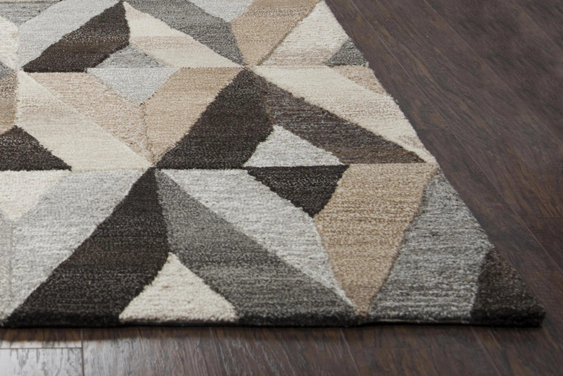 Clay Geometric Gray Large Area Rugs For Living Room Area Rugs LOOMLAN By LOOMLAN