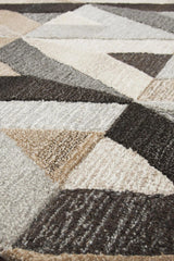 Clay Geometric Gray Large Area Rugs For Living Room Area Rugs LOOMLAN By LOOMLAN