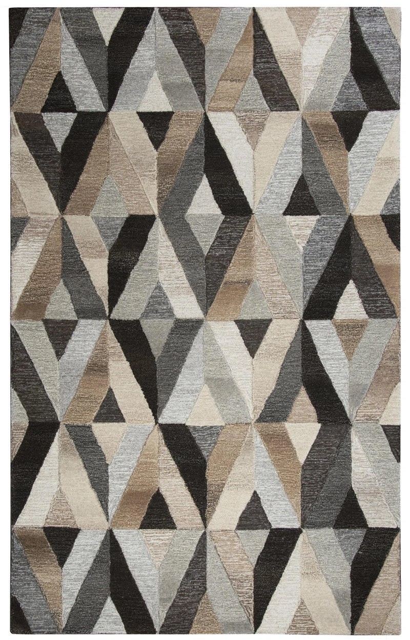 Clay Geometric Gray Large Area Rugs For Living Room Area Rugs LOOMLAN By LOOMLAN