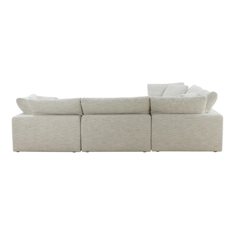 Clay L-Shaped Polyester Upholstered Grey Modular Sectional Modular Sofas LOOMLAN By Moe's Home