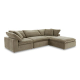 Clay Lounge Polyester Upholstered Modular Sectional Modular Sofas LOOMLAN By Moe's Home