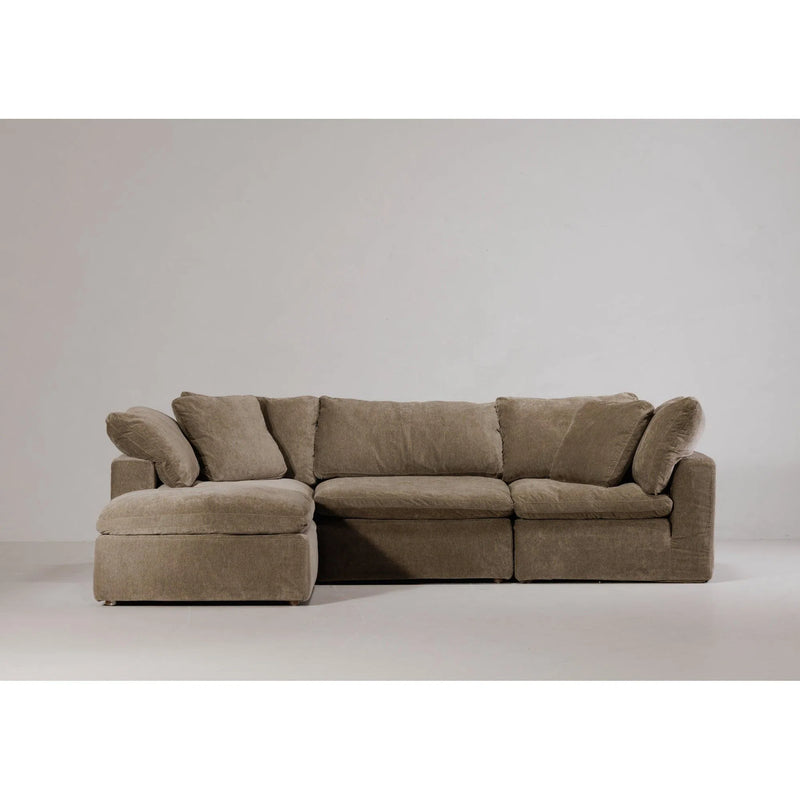 Clay Lounge Polyester Upholstered Modular Sectional Modular Sofas LOOMLAN By Moe's Home