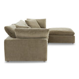 Clay Lounge Polyester Upholstered Modular Sectional Modular Sofas LOOMLAN By Moe's Home