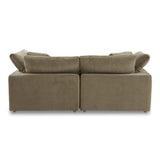 Clay Nook Polyester and Wood Green Modular Sectional Modular Sofas LOOMLAN By Moe's Home