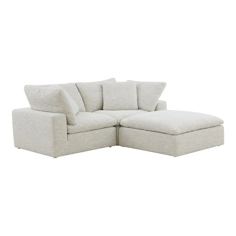 Clay Nook Polyester Upholstered Light Grey Modular Sectional Modular Sofas LOOMLAN By Moe's Home