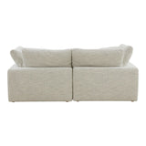 Clay Nook Polyester Upholstered Light Grey Modular Sectional Modular Sofas LOOMLAN By Moe's Home