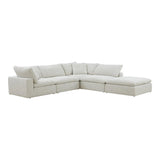 Clay Polyester and Wood Dream Brownish Grey Modular Sectional Modular Sofas LOOMLAN By Moe's Home