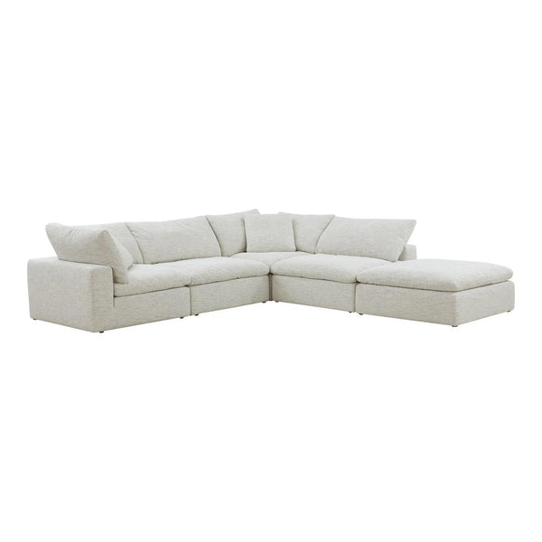 Clay Polyester and Wood Dream Brownish Grey Modular Sectional Modular Sofas LOOMLAN By Moe's Home