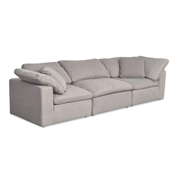 Clay Polyester and Wood Grey Modular Sofa Modular Sofas LOOMLAN By Moe's Home