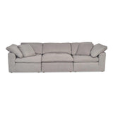 Clay Polyester and Wood Grey Modular Sofa Modular Sofas LOOMLAN By Moe's Home