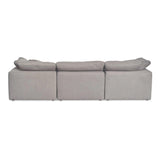 Clay Polyester and Wood Grey Modular Sofa Modular Sofas LOOMLAN By Moe's Home