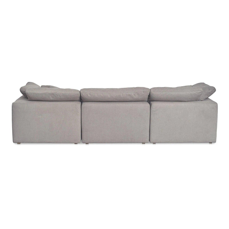 Clay Polyester and Wood Grey Modular Sofa Modular Sofas LOOMLAN By Moe's Home