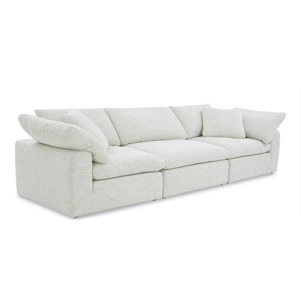 Clay Polyester and Wood Off-White Modular Sofa Modular Sofas LOOMLAN By Moe's Home