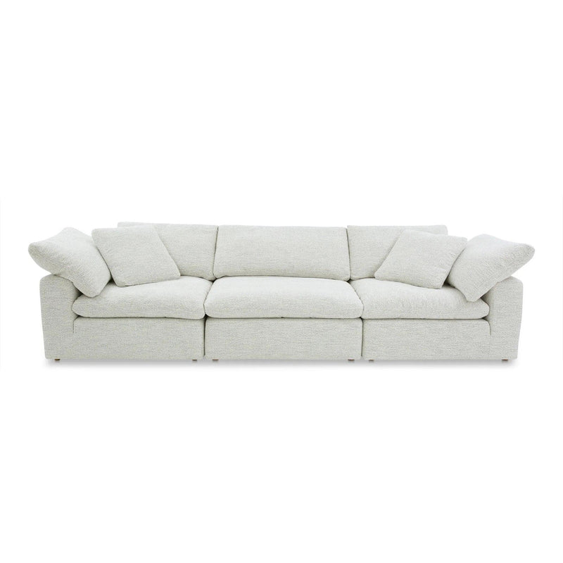 Clay Polyester and Wood Off-White Modular Sofa Modular Sofas LOOMLAN By Moe's Home