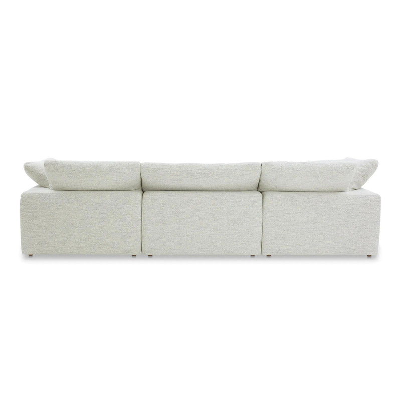 Clay Polyester and Wood Off-White Modular Sofa Modular Sofas LOOMLAN By Moe's Home