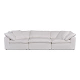 Clay Polyester and Wood White Modular Sofa Modular Sofas LOOMLAN By Moe's Home