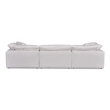 Clay Polyester and Wood White Modular Sofa Modular Sofas LOOMLAN By Moe's Home