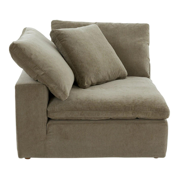 Clay Polyester Upholstered Green Corner Chair Modular Sofas LOOMLAN By Moe's Home