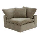 Clay Polyester Upholstered Green Corner Chair Modular Sofas LOOMLAN By Moe's Home