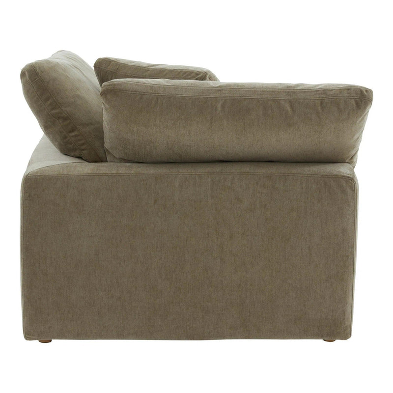 Clay Polyester Upholstered Green Corner Chair Modular Sofas LOOMLAN By Moe's Home