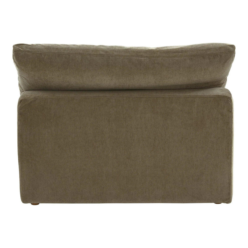 Clay Polyester Upholstered Green Slipper Chair Modular Sofas LOOMLAN By Moe's Home