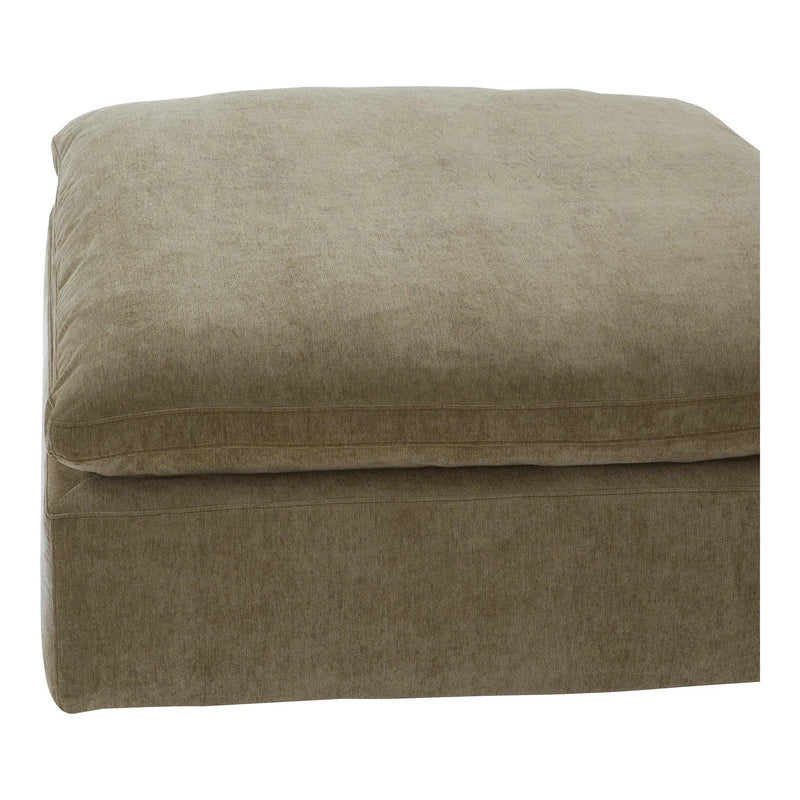 Clay Polyester Upholstered Ottoman Ottomans LOOMLAN By Moe's Home