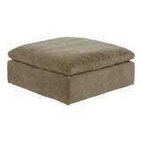 Clay Polyester Upholstered Ottoman Ottomans LOOMLAN By Moe's Home