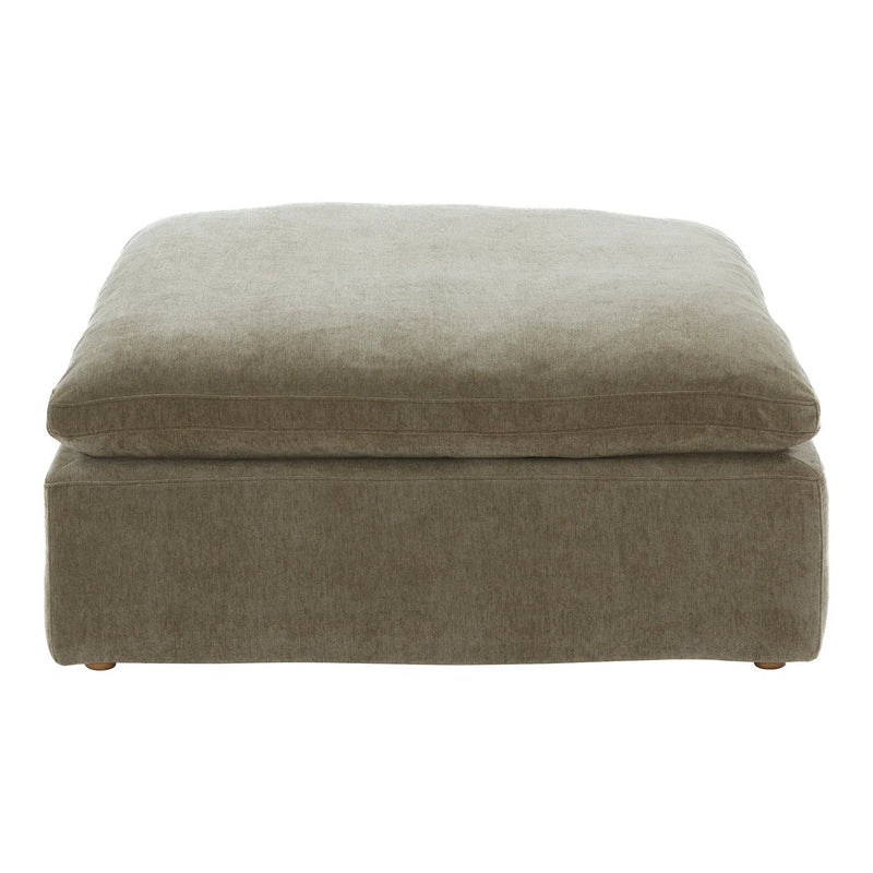 Clay Polyester Upholstered Ottoman Ottomans LOOMLAN By Moe's Home