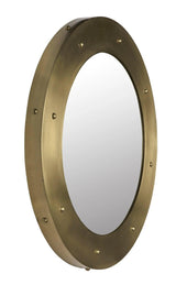 Clay Steel Vertical Large Mirror With Brass Finish Wall Mirrors LOOMLAN By Noir