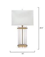 Clear Acrylic Gold Accents Grammercy Table Lamp Table Lamps LOOMLAN By Jamie Young