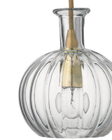 Clear Textured Glass Sophia Carafe Pendant Pendants LOOMLAN By Jamie Young