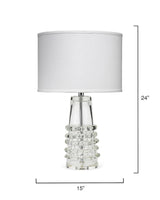 Clear Textured Glass Tall Ribbon Table Lamp Table Lamps LOOMLAN By Jamie Young