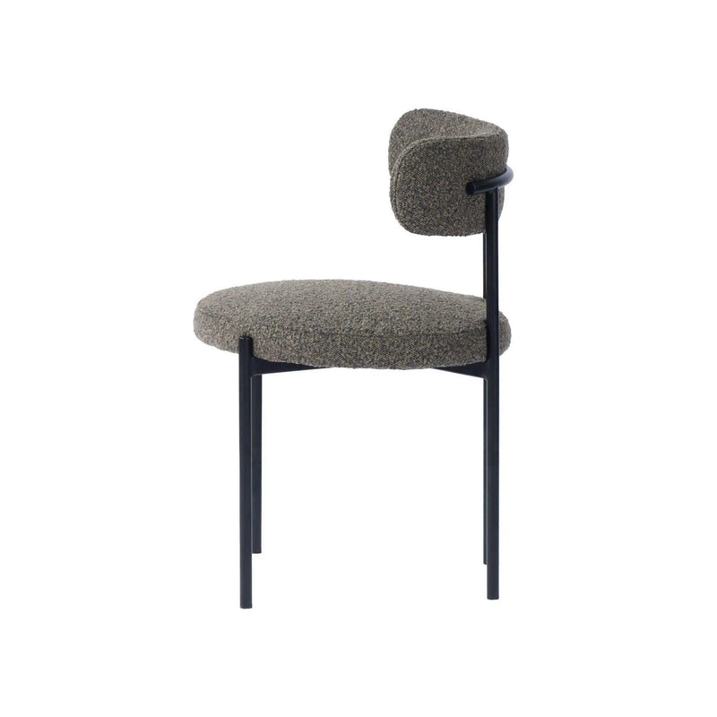 Cleo Dining Chair - Brown Boucle Dining Chairs LOOMLAN By LH Imports