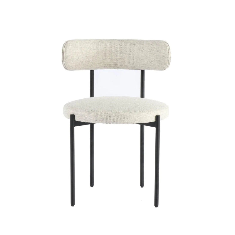 Cleo Polyester Upholstered Armless Dining Chair (Set Of 2)