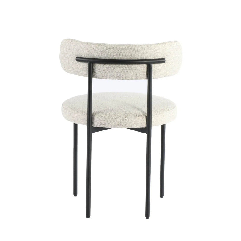 Cleo Polyester Upholstered Armless Dining Chair (Set Of 2)