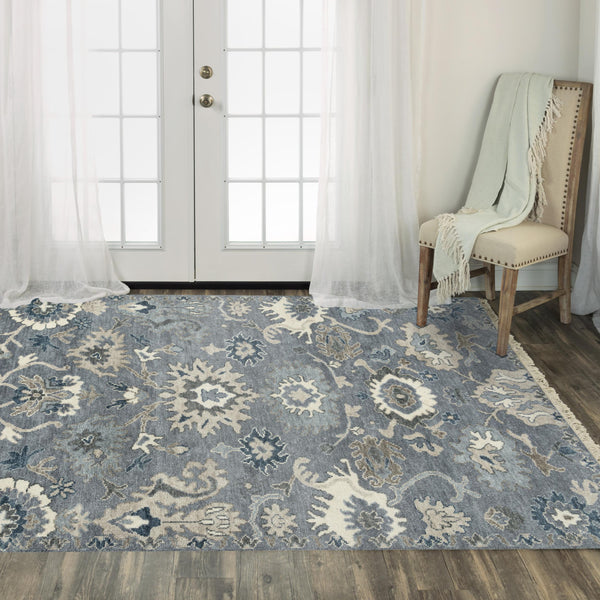 Clep Floral Gray Large Area Rugs For Living Room Area Rugs LOOMLAN By LOOMLAN