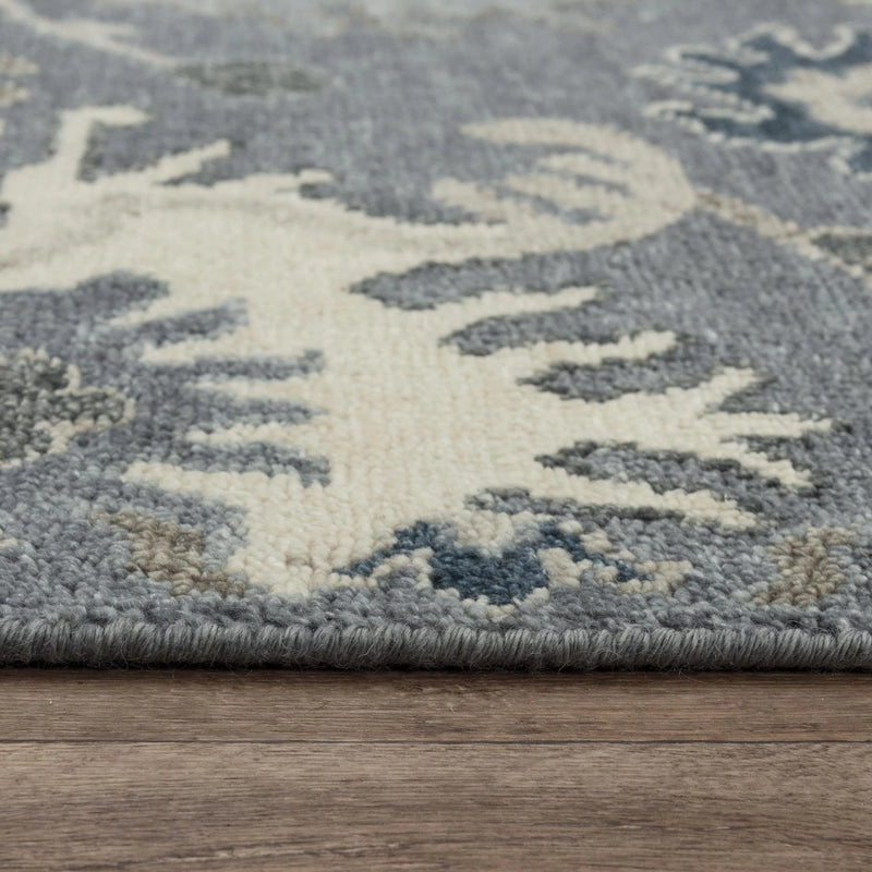 Clep Floral Gray Large Area Rugs For Living Room Area Rugs LOOMLAN By LOOMLAN