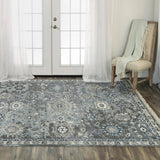 Clev Floral Gray Large Area Rugs For Living Room Area Rugs LOOMLAN By LOOMLAN