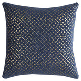 Clide Gold & Blue Throw Pillow With Down Insert Throw Pillows LOOMLAN By LOOMLAN