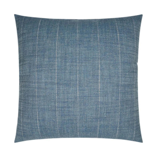 Clip It Stripes Transitional Blue Large Throw Pillow With Insert Throw Pillows LOOMLAN By D.V. Kap