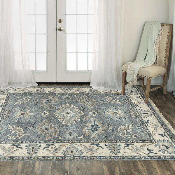 Clit Floral Gray Large Area Rugs For Living Room Area Rugs LOOMLAN By LOOMLAN