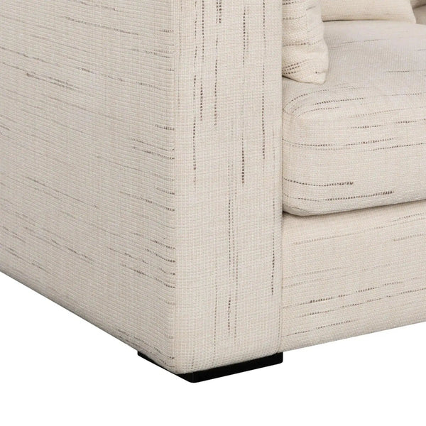 Clive Vegas Sofa in Cream Stain Resistant Polyester Sofas & Loveseats LOOMLAN By LH Imports