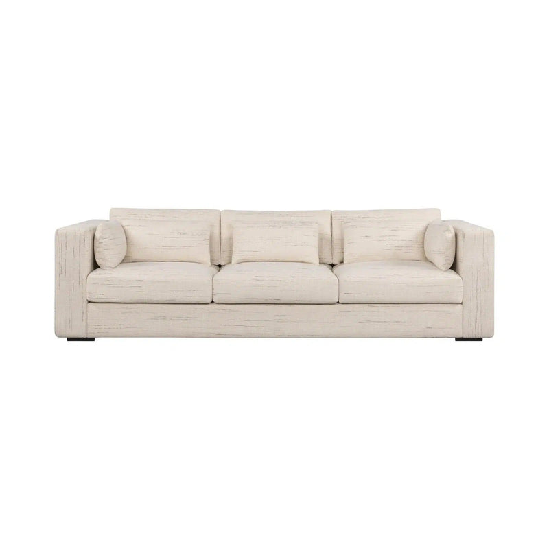 Clive Vegas Sofa in Cream Stain Resistant Polyester Sofas & Loveseats LOOMLAN By LH Imports