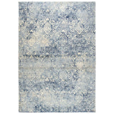 Clon Damask Blue Large Area Rugs For Living Room Area Rugs LOOMLAN By LOOMLAN