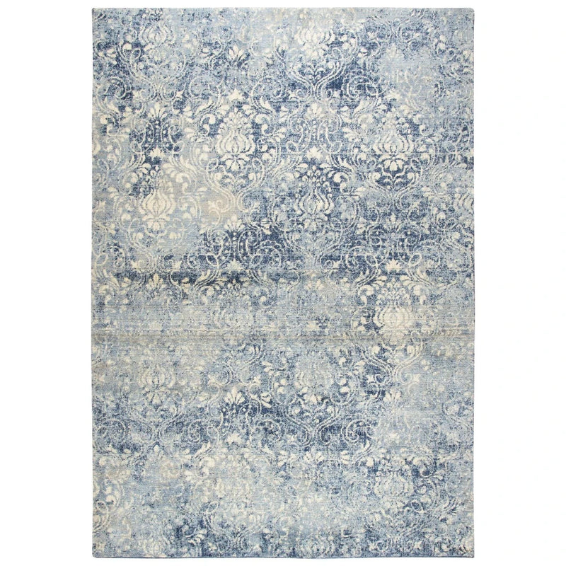 Clon Damask Blue Large Area Rugs For Living Room Area Rugs LOOMLAN By LOOMLAN