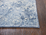 Clon Damask Blue Large Area Rugs For Living Room Area Rugs LOOMLAN By LOOMLAN