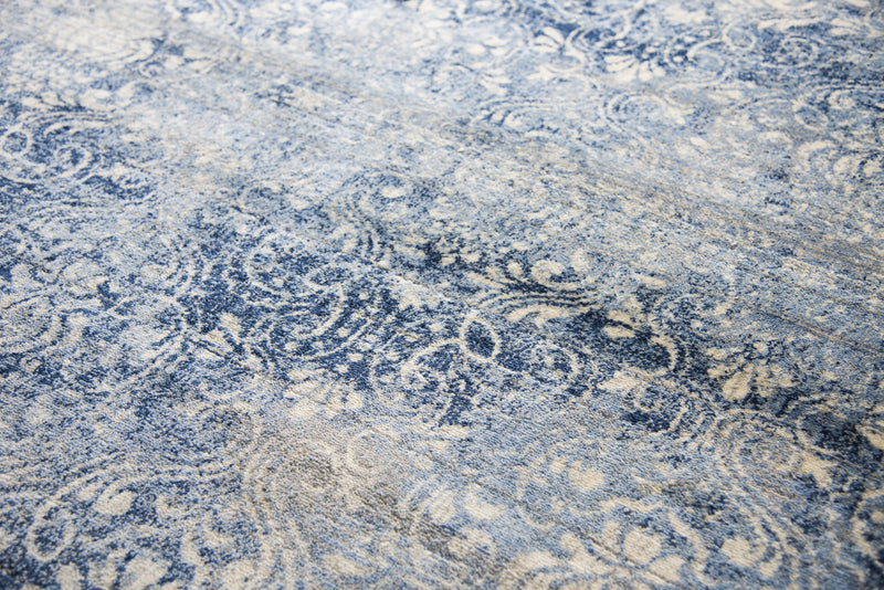 Clon Damask Blue Large Area Rugs For Living Room Area Rugs LOOMLAN By LOOMLAN