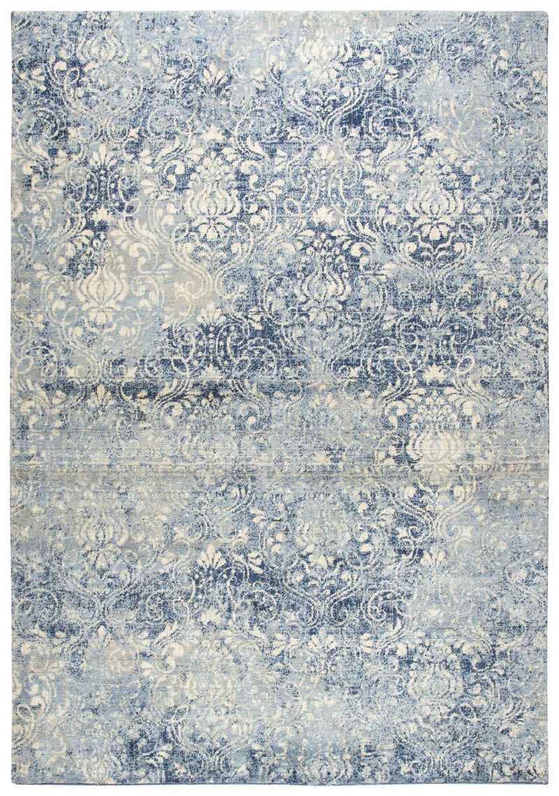 Clon Damask Blue Large Area Rugs For Living Room Area Rugs LOOMLAN By LOOMLAN