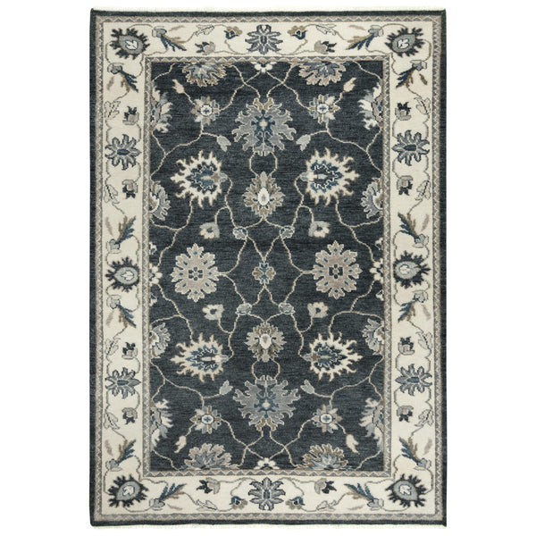 Clot Floral Charcoal Large Area Rugs For Living Room Area Rugs LOOMLAN By LOOMLAN